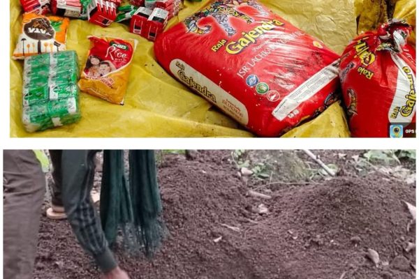 जंगल में नक्सली डंप पर गरियाबंद पुलिस की सटीक चोट – राशन बरामद, अपील भी जारी”